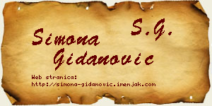 Simona Gidanović vizit kartica